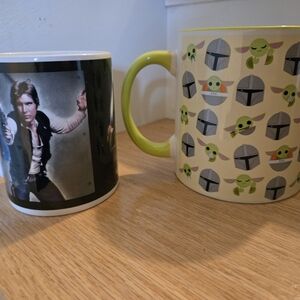 Star Wars Mugs: Mandalorian Baby Yoda and Yoda/Hans Solo/Luke Skywalker Coffee